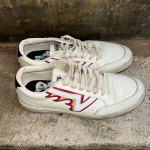 Flame Vans Leather Material